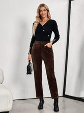 EMERY ROSE Women Corduroy Nomadic Style Brown Pants